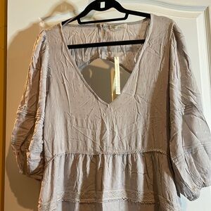 Dusty lilac dress Hi/Lo open back size Medium Pit to put 18 Lovestitch NWT💜